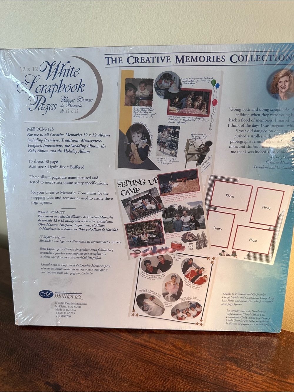 Vintage Retired Creative Memories White 12x12 Scrapbook Pages - Pack of 15